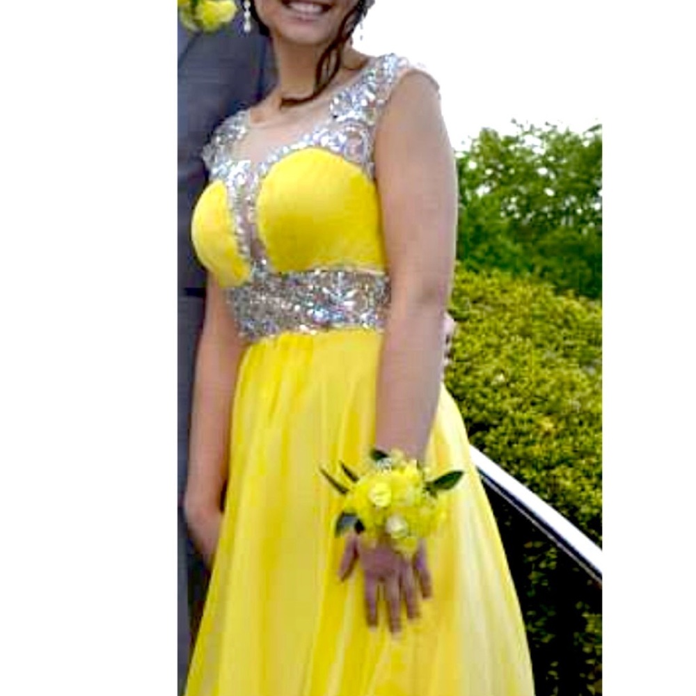 Yellow prom dress